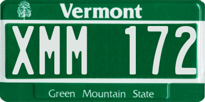 VT license plate XMM172