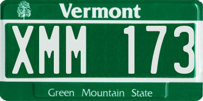 VT license plate XMM173
