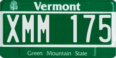 VT license plate XMM175