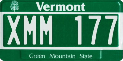 VT license plate XMM177