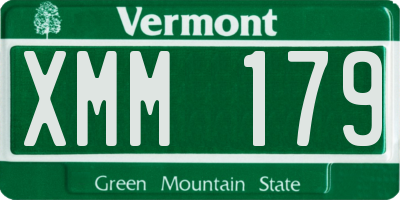 VT license plate XMM179