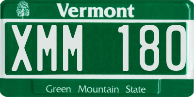 VT license plate XMM180