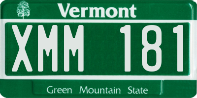 VT license plate XMM181