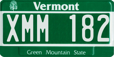 VT license plate XMM182