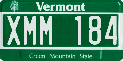 VT license plate XMM184