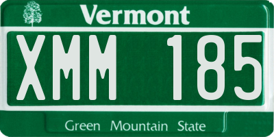 VT license plate XMM185