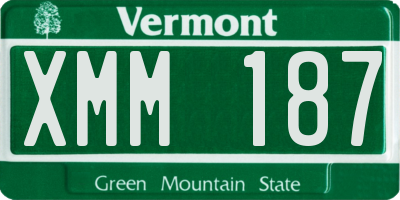 VT license plate XMM187