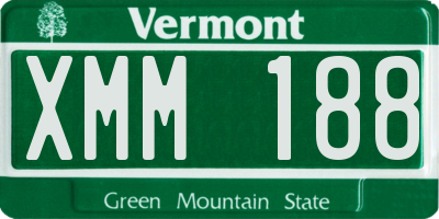 VT license plate XMM188