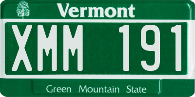 VT license plate XMM191