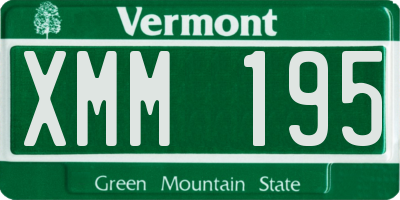 VT license plate XMM195