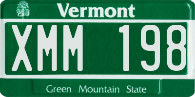 VT license plate XMM198
