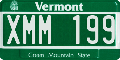 VT license plate XMM199