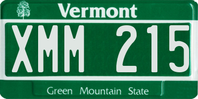 VT license plate XMM215