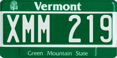 VT license plate XMM219
