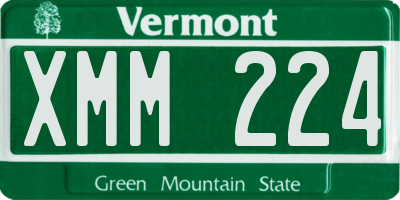 VT license plate XMM224