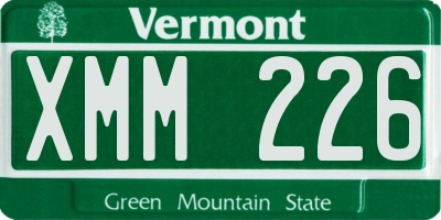 VT license plate XMM226