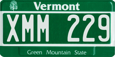 VT license plate XMM229