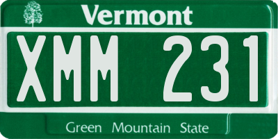 VT license plate XMM231