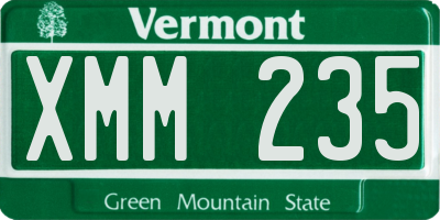 VT license plate XMM235