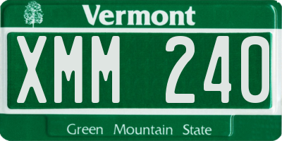 VT license plate XMM240