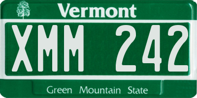 VT license plate XMM242