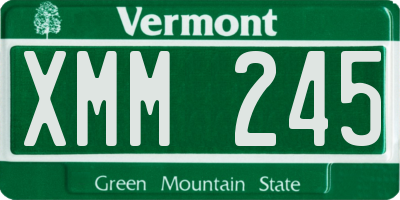 VT license plate XMM245