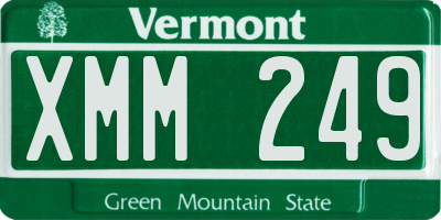 VT license plate XMM249