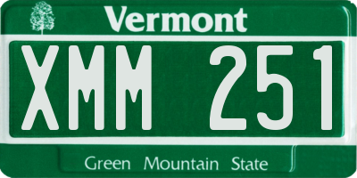 VT license plate XMM251
