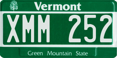 VT license plate XMM252