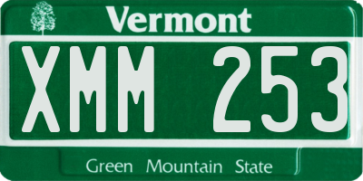 VT license plate XMM253