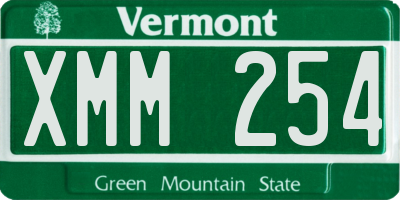 VT license plate XMM254
