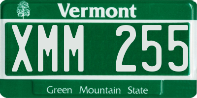 VT license plate XMM255