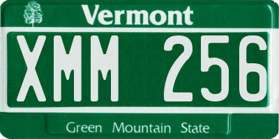 VT license plate XMM256
