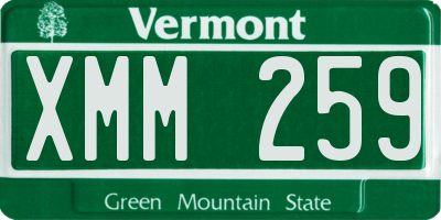 VT license plate XMM259