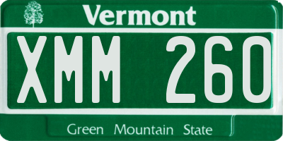 VT license plate XMM260