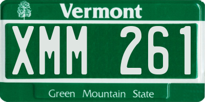 VT license plate XMM261