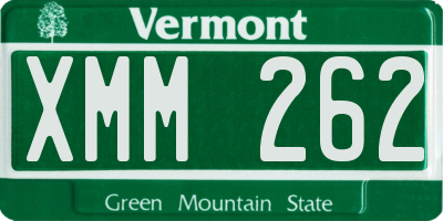 VT license plate XMM262