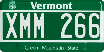VT license plate XMM266