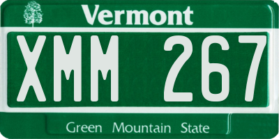 VT license plate XMM267