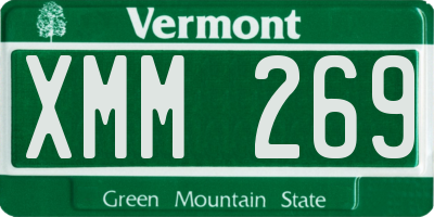 VT license plate XMM269