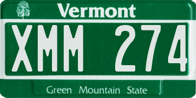 VT license plate XMM274