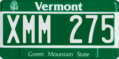 VT license plate XMM275
