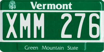 VT license plate XMM276