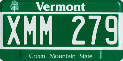 VT license plate XMM279