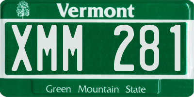 VT license plate XMM281