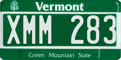 VT license plate XMM283