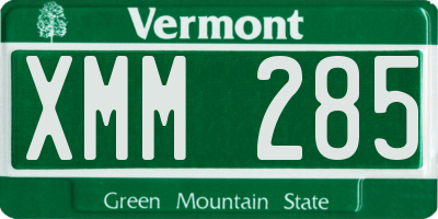 VT license plate XMM285