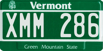 VT license plate XMM286