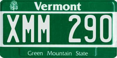 VT license plate XMM290