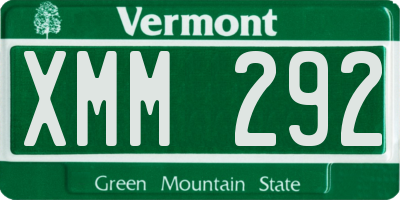 VT license plate XMM292